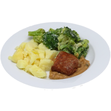 Varkenshaas Pepersaus Bloemkool met saus Aardappelpuree (zoutarm/natrium)